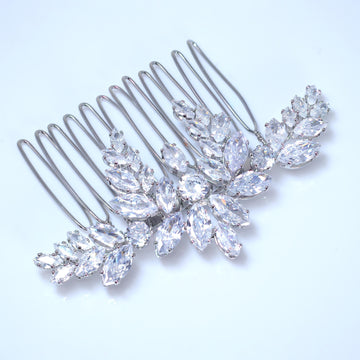 Swarovski Dainty Leaves Comb, Blooming Leaves Bridal Hair Comb, Bridal Hair Accessories, Wedding Hair Accessory, Bridal Hair Comb.